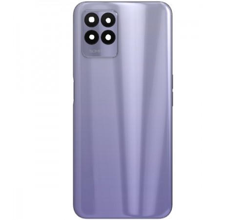 Задня панель корпуса для Realme 8i, фіолетова (Space Purple) + скло камери