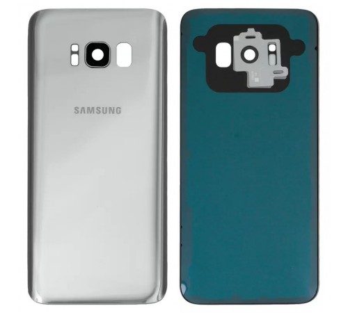 Задня панель корпусу для Samsung G950F Galaxy S8, G950FD Galaxy S8, срібляста (Arctic Silver) + скло камери, повна, Original (PRC)