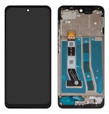 Дисплей для Motorola Moto G54, Moto G54 Power, черный, с рамкой, High Copy