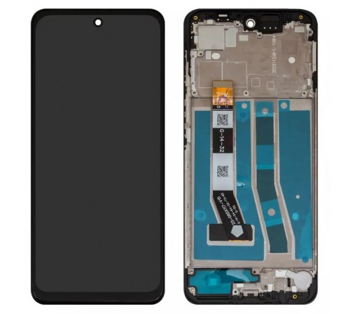 Дисплей для Motorola Moto G54, Moto G54 Power, черный, с рамкой, High Copy