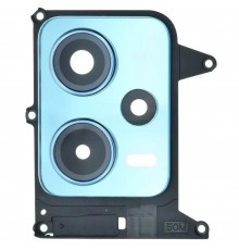 Скло камери для Xiaomi Redmi Note 12 5G, синє, з рамкою