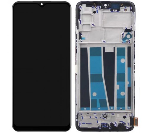 Дисплей для Oppo A91, черный, с рамкой, High Copy (OLED), (Small LCD)
