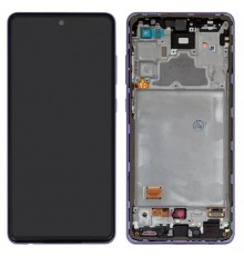 Дисплей для Samsung A725 Galaxy A72, A726 Galaxy A72 5G, фіолетовий, з рамкою, Original (PRC)