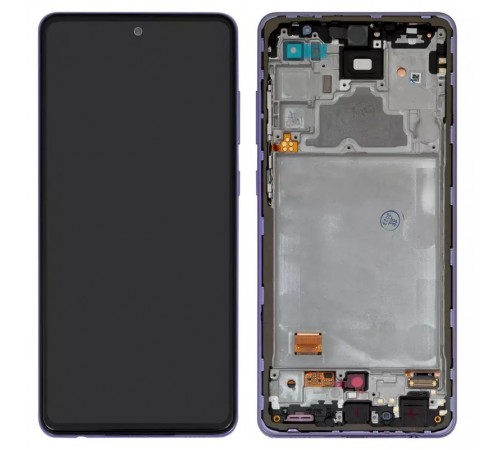 Дисплей для Samsung A725 Galaxy A72, A726 Galaxy A72 5G, фіолетовий, з рамкою, Original (PRC)