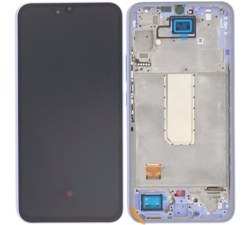 Дисплей для Samsung A346 Galaxy A34 5G, фиолетовый (Violet), с рамкой, High Copy (OLED) (Small LCD)