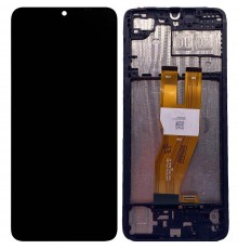Дисплей для Samsung A055 Galaxy A05, черный, Best copy, с рамкой, Сopy
