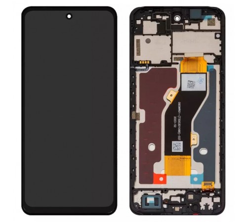 Дисплей для ZTE Blade A75 4G, черный, с рамкой, Original (PRC), 065WR01-(7300301068)-SST