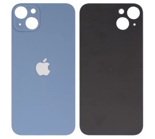 Задняя панель корпуса для iPhone 14 Plus, синяя, не нужно снимать стекло камеры, Blue, big hole