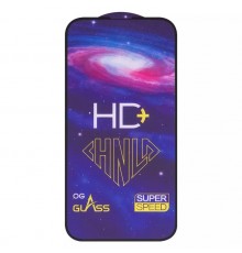 Защитное стекло ASP для Apple iPhone 14 Pro, iPhone 15, iPhone 16, 0,33 мм 9H, совместимо с чехлом, Full Glue, черный, HD+