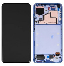 Дисплей для Xiaomi Mi 11, синий, с рамкой, Original (PRC), horizon Blue, M2011K2C, M2011K2G