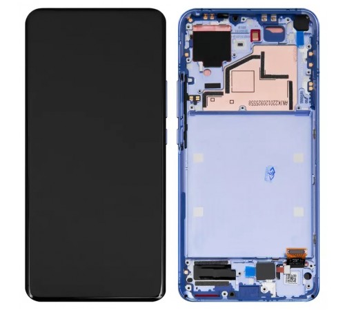 Дисплей для Xiaomi Mi 11, синий, с рамкой, Original (PRC), horizon Blue, M2011K2C, M2011K2G