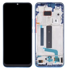 Дисплей для Xiaomi Mi 10 Lite, синий (Aurora Blue), с рамкой, High Copy (OLED), M2002J9G