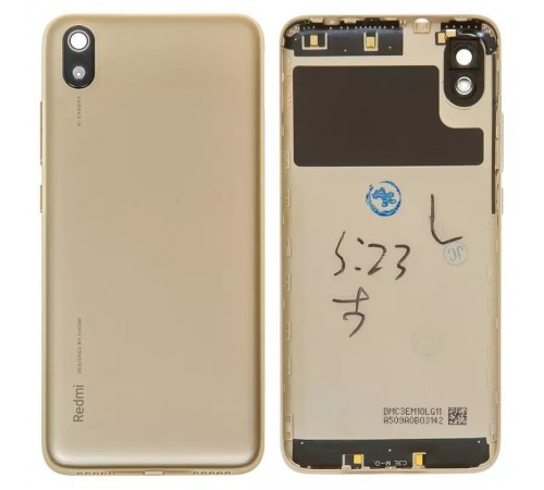 Задняя панель корпуса для Xiaomi Redmi 7A, золотистая, с боковыми кнопками