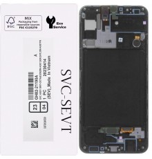 Дисплей для Samsung A307 Galaxy A30s, черный, с рамкой, Original