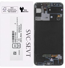 Дисплей для Samsung A307 Galaxy A30s, чорний, з рамкою, Original