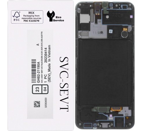 Дисплей для Samsung A307 Galaxy A30s, чорний, з рамкою, Original Дисплей для Samsung A307 Galaxy A30s, чорний, з рамкою, Original