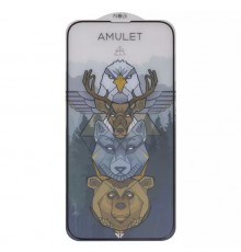 Захисне скло iNobi Amulet для Apple iPhone 13, iPhone 13 Pro, iPhone 14, iPhone 16e, Full Glue, Anti-Static, (без упаковки), чорне 