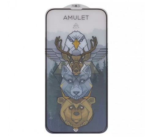 Защитное стекло iNobi Amulet для Apple iPhone 13, iPhone 13 Pro, iPhone 14, iPhone 16e, Full Glue, Anti-Static, (без упаковки), черный