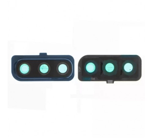 Скло камери для Samsung A505F/DS Galaxy A50, синє, з рамкою