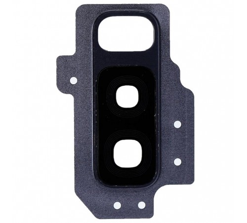 Стекло камеры для Samsung G965 Galaxy S9 Plus, синее (Coral Blue), с рамкой