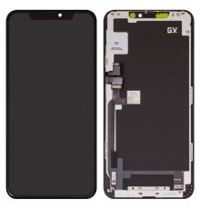 Дисплей для iPhone 11 Pro Max, чорний, з рамкою, High Copy (AMOLED), GX OEM soft