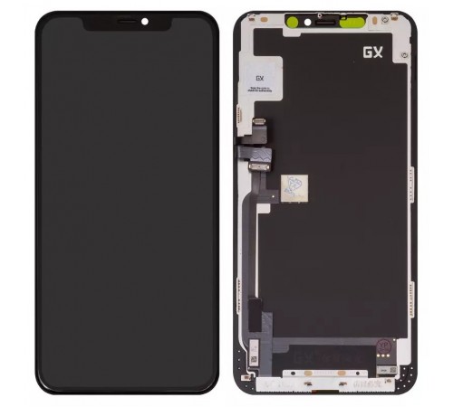 Дисплей для iPhone 11 Pro Max, чорний, з рамкою, High Copy (AMOLED), GX OEM soft
