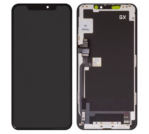 Дисплей для iPhone 11 Pro Max, черный, с рамкой, High Copy (AMOLED), GX OEM soft