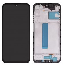 Дисплей для Samsung A256 Galaxy A25, черный, с рамкой, High Copy, original LCD size, (OLED)