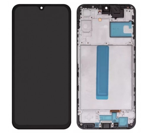 Дисплей для Samsung A256 Galaxy A25, черный, с рамкой, High Copy, original LCD size, (OLED)