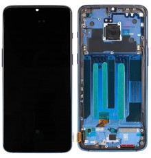 Дисплей для OnePlus 7, синий (Mirror Blue), с рамкой, Original (PRC)