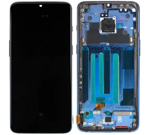 Дисплей для OnePlus 7, синий (Mirror Blue), с рамкой, Original (PRC)