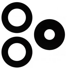 Скло камери для Samsung A155 Galaxy A15, A156 Galaxy A15 5G, чорне, без рамки, комплект 3 шт.