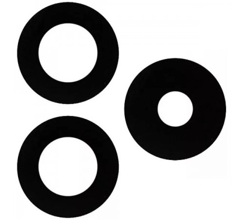 Стекло камеры для Samsung A155 Galaxy A15, A156 Galaxy A15 5G, черное, без рамки, комплект 3шт.