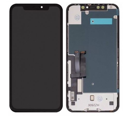 Дисплей для iPhone XR, чорний, з рамкою, Copy (TFT), ZY, HD+ 