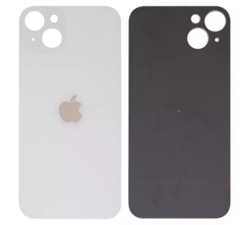 Задняя панель корпуса для iPhone 14 Plus, белая, не нужно снимать стекло камеры, Starlight, big hole