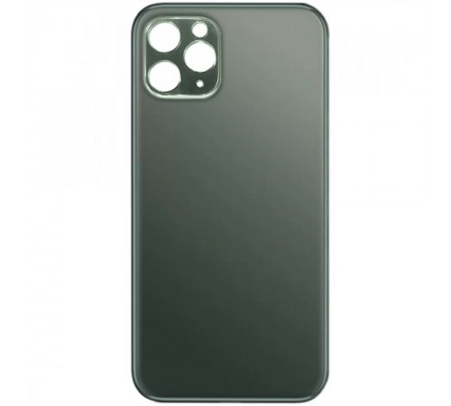 Задняя панель корпуса для iPhone 11 Pro Max, зеленая, не нужно снимать стекло камеры, Original (PRC), big hole, matte midnight green