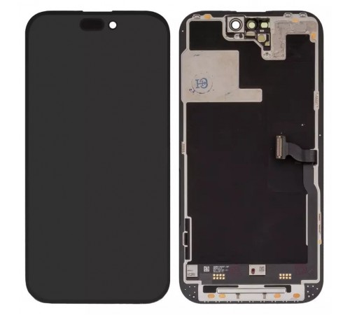 Дисплей для iPhone 14 Pro, черный, с рамкой, Оригинал (переклеено стекло)