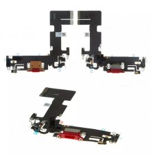 Шлейф для iPhone 13, коннектора зарядки, красный, с микрофоном, с коннектором, Original (PRC), Lightning