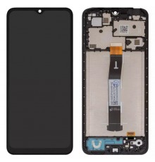 Дисплей для Xiaomi Redmi 12C, чорний, з рамкою, High Copy