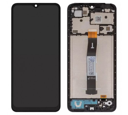 Дисплей для Xiaomi Redmi 12C, чорний, з рамкою, High Copy
