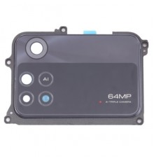 Стекло камеры для Xiaomi Poco M4 Pro 4G, черное, с рамкой