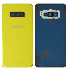 Задняя панель корпуса для Samsung G970 Galaxy S10e, желтая (Canary Yellow) + стекло камеры
