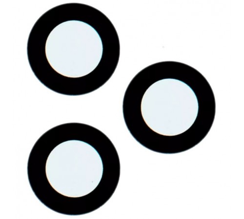 Скло камери для Samsung A245 Galaxy A24, чорне, без рамки, комплект 3 шт.