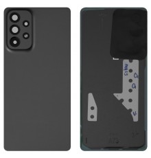 Задня панель корпусу для Samsung A736 Galaxy A73 5G, сіра + скло камери