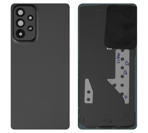Задня панель корпусу для Samsung A736 Galaxy A73 5G, сіра + скло камери