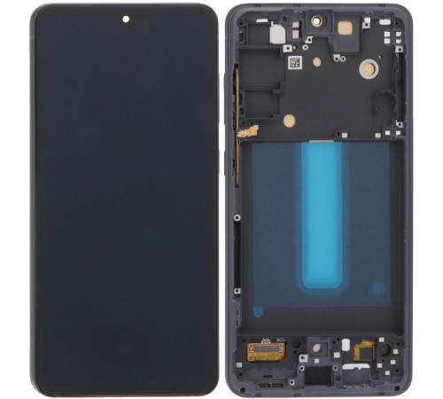 Дисплей для Samsung G990B Galaxy S21 FE 5G, серый (Graphite), с рамкой, High Copy (OLED) (Small LCD)
