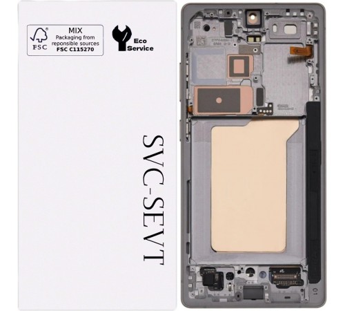 Дисплей для Samsung S938 Galaxy S25 Ultra, серый (Titanium Gray), с рамкой, Original, сервисная упаковка, #GH82-36387A