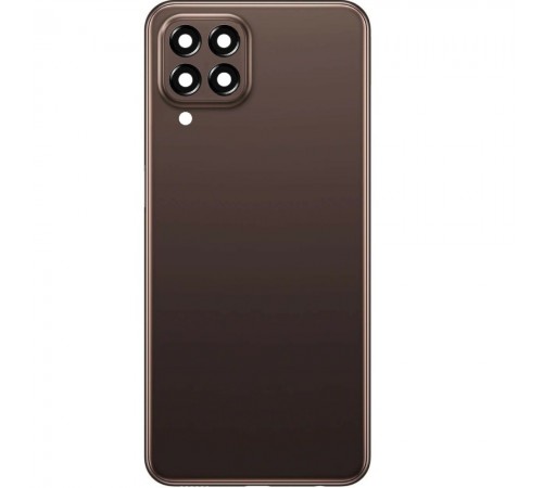 Задня панель корпусу для Samsung M336B Galaxy M33, коричнева + скло камери