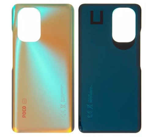 Задняя панель корпуса для Xiaomi Poco F3, бронзовая, Лого Poco Задняя панель корпуса для Xiaomi Poco F3, бронзовая, Лого Poco