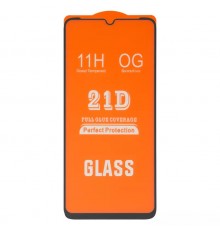 Захисне скло для Realme C11, C12, C15, Narzo 30A, сумісне з чохлом, Full Glue, (без упаковки), чорний